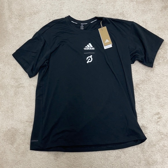BNWT Peloton x Adidas black go retro tee shirt